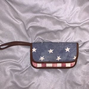 American Flag Wristlet